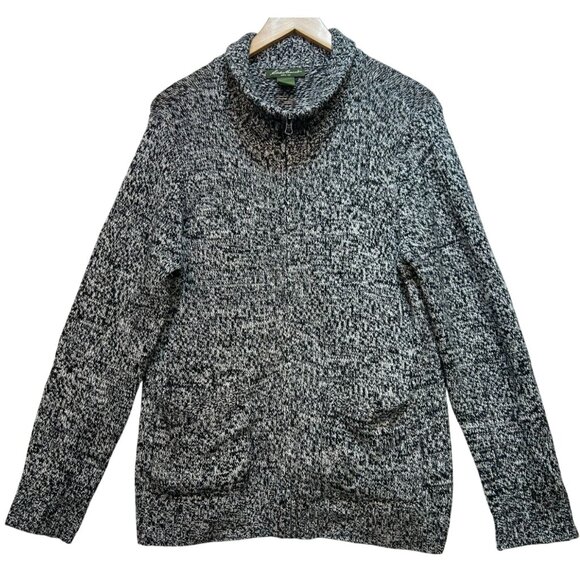 Eddie Bauer Women's Full Zip Preppy Wool Sweater Knit Size XL Gray Pockets - Picture 1 of 11